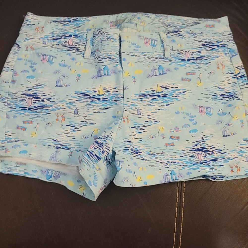 Old navy pixie shorts beach print sz 6 - Picture 1 of 7